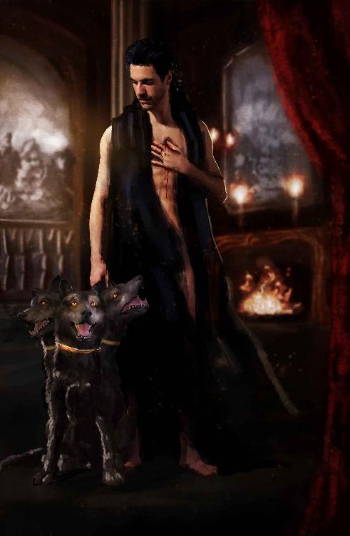 Hades in his room.